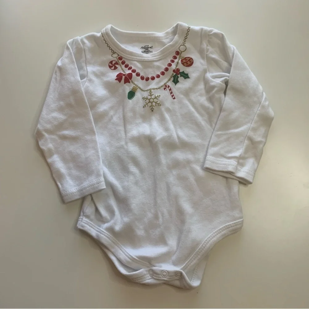 Holiday Red Ruffled Bodysuit for Kids